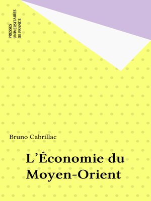 cover image of L'Économie du Moyen-Orient
